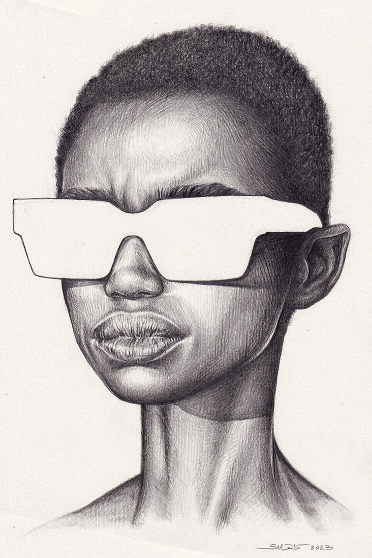 No Glasses (original drawing)